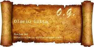 Olariu Gitta névjegykártya